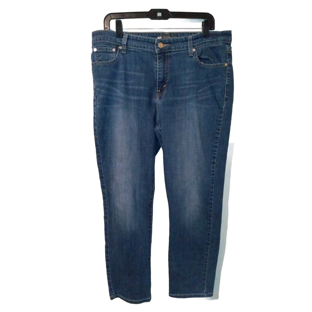 Levi's Mid Rise Skinny Jeans Women 16W Blue Denim Stretch Slim Fit